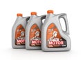 Three cans of motor oil