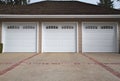 Three car garage close Royalty Free Stock Photo