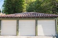 Three car garage Royalty Free Stock Photo