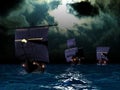 The three caravels Royalty Free Stock Photo