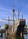 The three caravels of Christopher Columbus, La Rabida, Huelva province, Spain Royalty Free Stock Photo