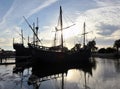 The three caravels of Christopher Columbus, La Rabida, Huelva province, Spain Royalty Free Stock Photo