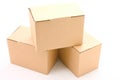 Three cardboard boxes