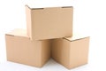 Three cardboard boxes Royalty Free Stock Photo
