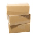 Three cardboard boxes Royalty Free Stock Photo