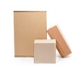 Three cardboard boxes Royalty Free Stock Photo