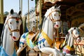 Three carousel horses