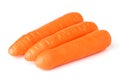 three carrot isolate on white background Royalty Free Stock Photo