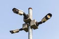 CCTV camera on a tall pole at the park