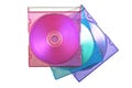 Three CD in colorful cases Royalty Free Stock Photo