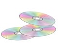 Three cds, white background