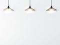 Three ceiling lamps Royalty Free Stock Photo