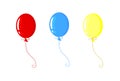 Three celebration balloons