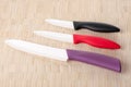 Three ceramic knives