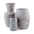 Three ceramic vases isolated on white