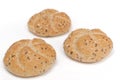 Three cereal rolls Royalty Free Stock Photo