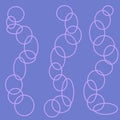 Chains pink ovals and circles on purple background