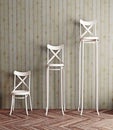 Three chairs concept Royalty Free Stock Photo