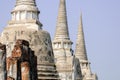 Three chedis of the Phra Sri Sanphet temple at the Ayutthaya Historical Park in Thailand