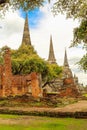 The three Chedis of Wat Phra Si Sanphet located at Ayutthaya, Thailand