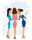 Three cheerful gossiping women Royalty Free Stock Photo