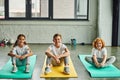 three cheerful preadolescent boys and girl Royalty Free Stock Photo