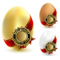 Three chicken eggs Royalty Free Stock Photo