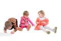 Three children drawing Royalty Free Stock Photo