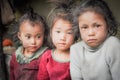Three children in Nepal