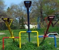 three children teeter Royalty Free Stock Photo