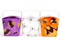 Three chinese halloween candy carriers Royalty Free Stock Photo