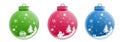 Three Christmas Balls Royalty Free Stock Photo