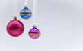 Christmas balls on a white background Royalty Free Stock Photo