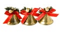 Three Christmas bells Royalty Free Stock Photo