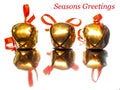 Three Christmas Bells Royalty Free Stock Photo