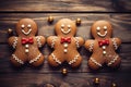 Gingerbread Cookies, Generative AI Royalty Free Stock Photo