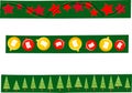 Three Christmas and New Year design background in stripes