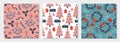 Three Christmas seamless patterns set2