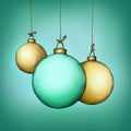 Three christmas tree balls Royalty Free Stock Photo