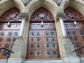 Three church doors Royalty Free Stock Photo