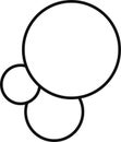 Three circles merged Royalty Free Stock Photo