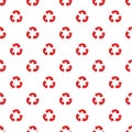 Three circular arrows pattern, cartoon style