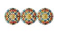 Three Circular Mosaic Pattern Designs Vector, vector design Generative AI Royalty Free Stock Photo