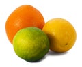 Three citrus fruits