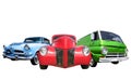 Three Classic Cars Royalty Free Stock Photo