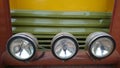 Three classic lights on the car