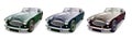 Three classic MG Sports cars Royalty Free Stock Photo