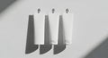 Three White Cosmetic Tubes Mockup Royalty Free Stock Photo