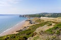 Three Cliffs Bay in the afternoon sunlight Royalty Free Stock Photo