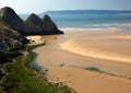 Three Cliffs Bay, Gower Penninsular, South Wales, UK Royalty Free Stock Photo